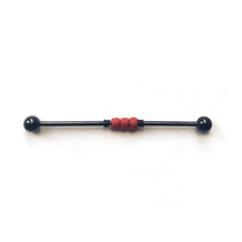 Load image into Gallery viewer, Rainbow Beaded Industrial Barbell
