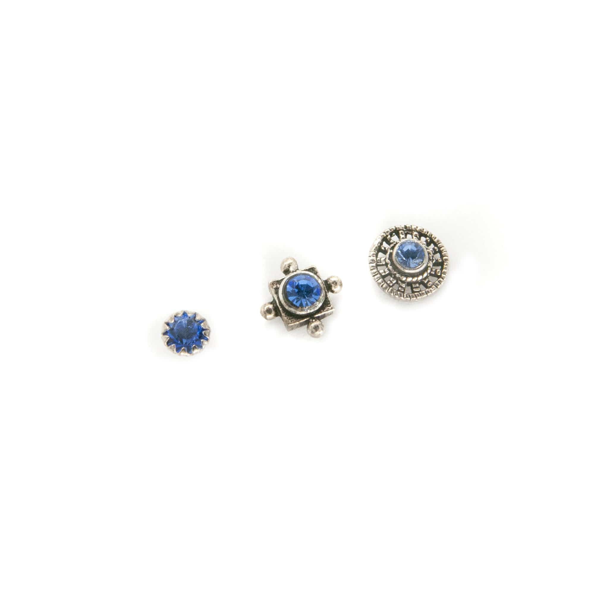 Prong Set CZ Gemstone Earring Set 20g Stainless Steel Pair 3mm-7mm – Siren  Body Jewelry
