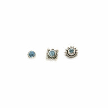 Load image into Gallery viewer, Mismatched Ice Blue Stud Earring Set - Asymmetrical Stud Earrings
