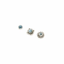 Load image into Gallery viewer, Mismatched Ice Blue Stud Earring Set - Asymmetrical Stud Earrings