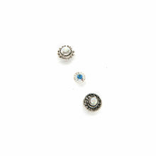 Load image into Gallery viewer, Mismatched Iridescent Crystal Stud Earring Set - Asymmetrical Stud Earrings