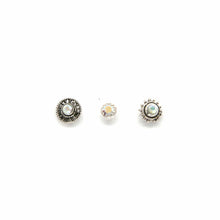 Load image into Gallery viewer, Mismatched Iridescent Crystal Stud Earring Set - Asymmetrical Stud Earrings