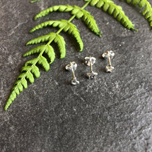 Load image into Gallery viewer, Moon &amp; Stars Trio Sterling Silver Mismatched Stud Earrings - Asymmetrical Night Sky Stud Set