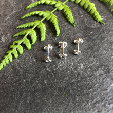 Load image into Gallery viewer, Moon &amp; Stars Trio Sterling Silver Mismatched Stud Earrings - Asymmetrical Night Sky Stud Set