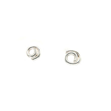 Load image into Gallery viewer, Recycled Spiral Silver Earring Set - Handmade Stud Earrings, Ecosilver