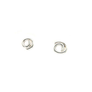 Recycled Spiral Silver Earring Set - Handmade Stud Earrings, Ecosilver