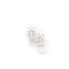 Load image into Gallery viewer, Recycled Square Silver Earring Set - Handmade Stud Earrings, Ecosilver