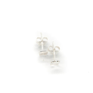 Recycled Square Silver Earring Set - Handmade Stud Earrings, Ecosilver