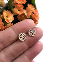Load image into Gallery viewer, Silver Geometric Earrings - Stud Earrings, Silver Studs