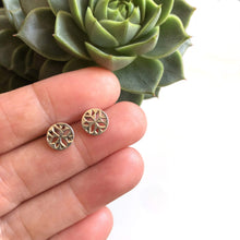 Load image into Gallery viewer, Silver Geometric Earrings - Stud Earrings, Silver Studs
