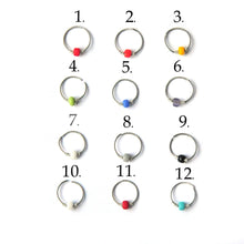 Load image into Gallery viewer, Colourful Bead Nose Ring