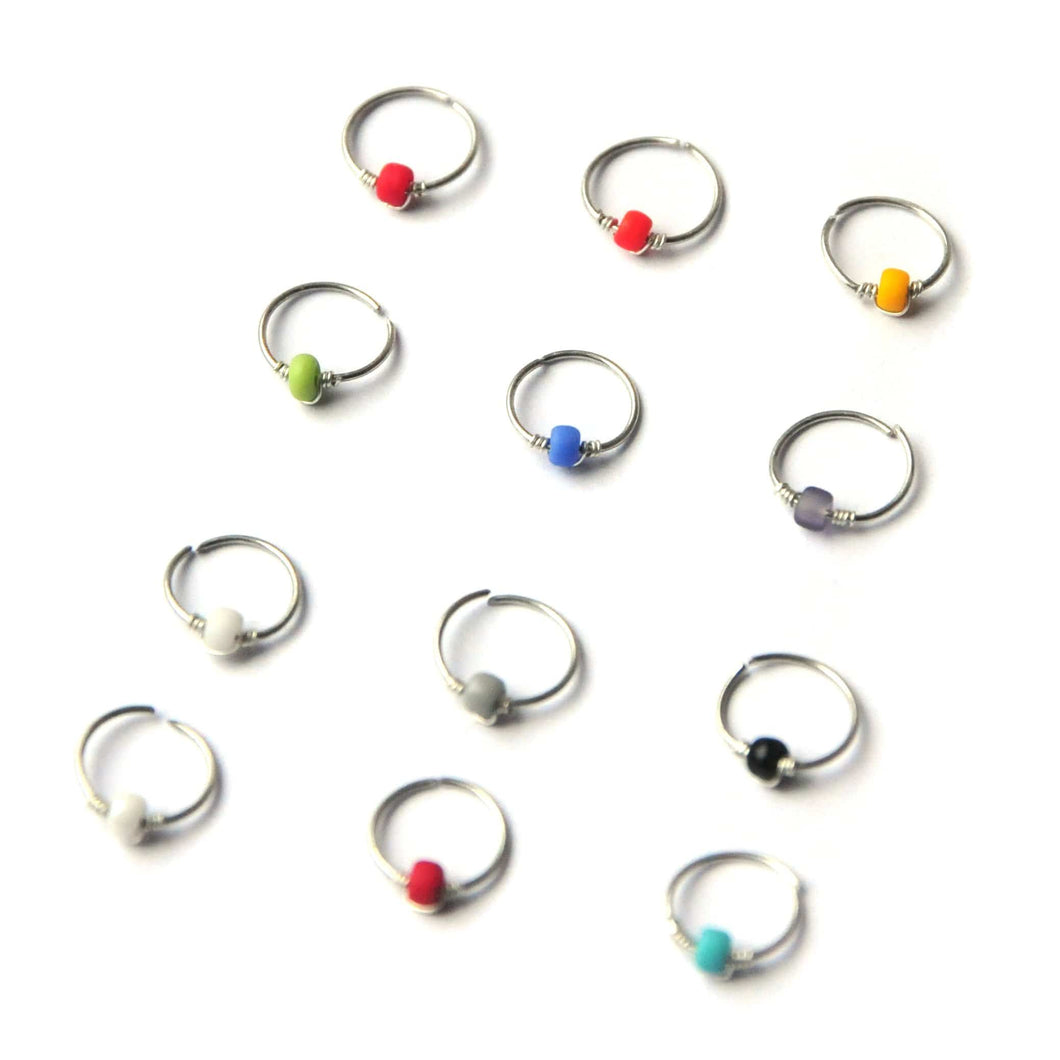 Colourful Bead Nose Ring