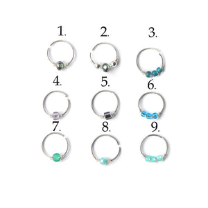 Thin Beaded Nose Ring