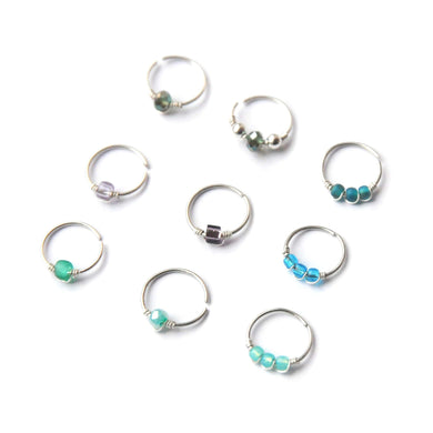 Thin Beaded Nose Ring