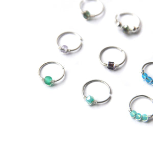 Thin Beaded Nose Ring