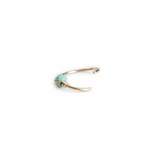 Load image into Gallery viewer, Nose Hoop Turquoise Nose Ring in Gold or Silver MidwinterHollow