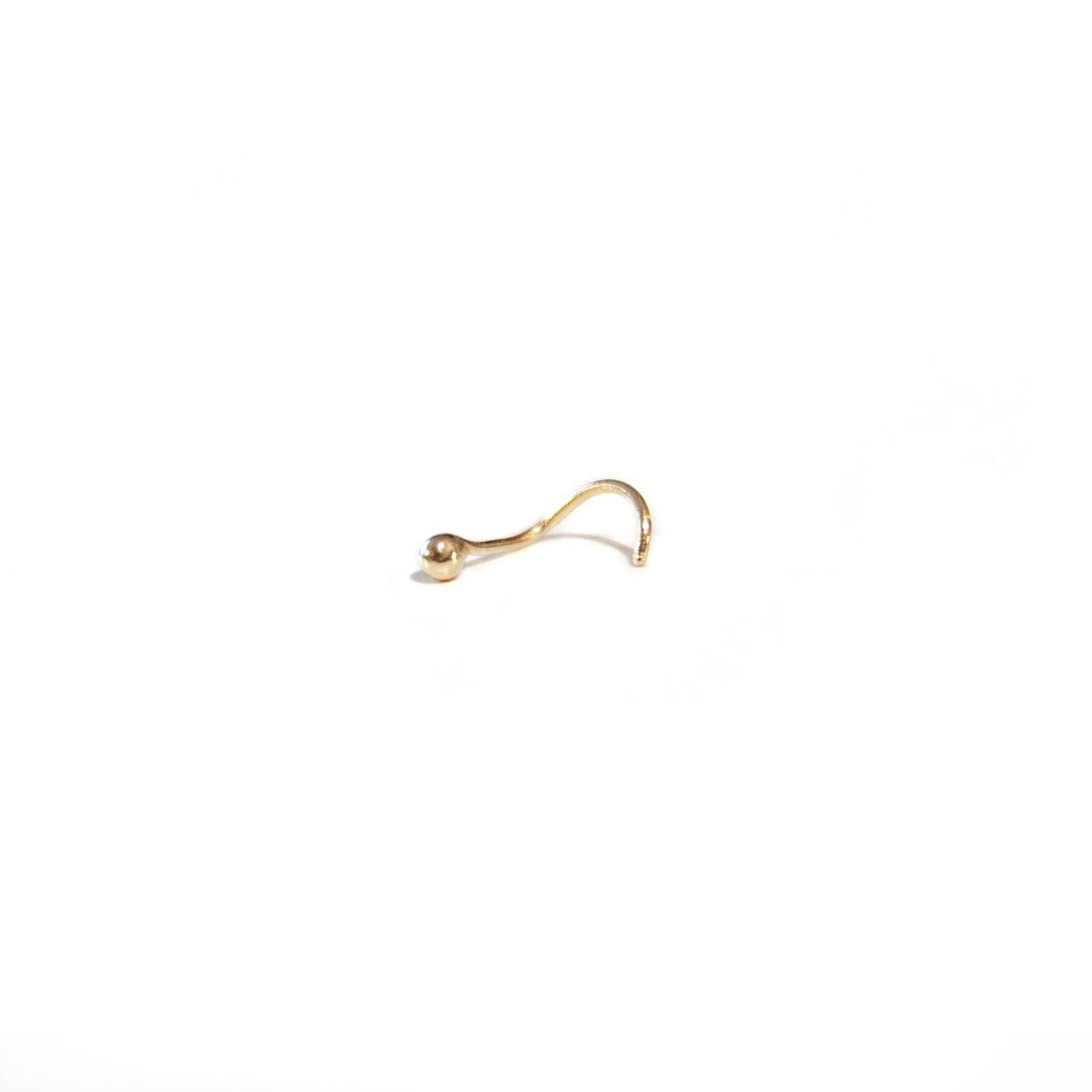 Nose Stud Nose Jewellery Tiny Gold Nose Stud, Plain 9ct Gold Nose Jewellery MidwinterHollow