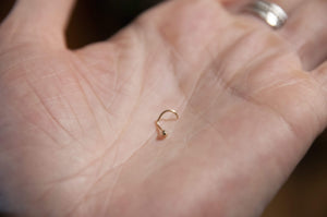 Nose Stud Nose Jewellery Tiny Gold Nose Stud, Plain 9ct Gold Nose Jewellery MidwinterHollow
