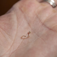 Load image into Gallery viewer, Nose Stud Nose Jewellery Tiny Gold Nose Stud, Plain 9ct Gold Nose Jewellery MidwinterHollow