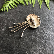 Load image into Gallery viewer, Silver Reticulated Jellyfish Pendant