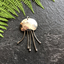 Load image into Gallery viewer, Silver Reticulated Jellyfish Pendant