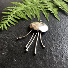 Load image into Gallery viewer, Silver Reticulated Jellyfish Pendant