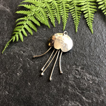 Load image into Gallery viewer, Silver Reticulated Jellyfish Pendant