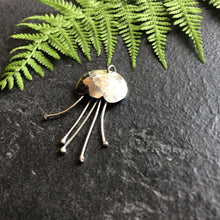Load image into Gallery viewer, Silver Reticulated Jellyfish Pendant