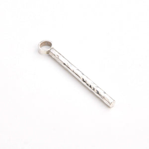 Textured Silver Bar Pendant