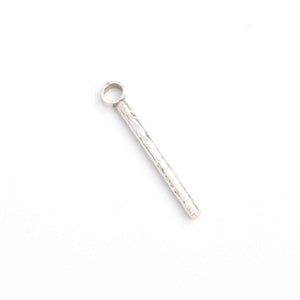 Textured Silver Bar Pendant
