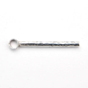 Textured Silver Bar Pendant