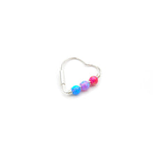 Load image into Gallery viewer, Bi Pride Flag Opal Bead Silver Earrings