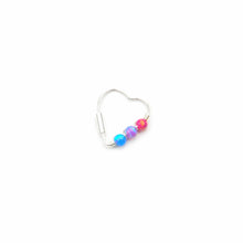 Load image into Gallery viewer, Bi Pride Flag Opal Bead Silver Earrings