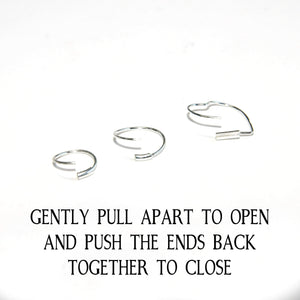 Gay Pride Rainbow Earrings - Cartilage Hoop, Nose Ring