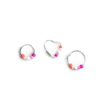Lesbian Pride Silver Earrings - Cartilage Hoop, Nose Ring