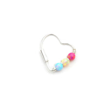 Load image into Gallery viewer, Pan Pride Opal Earrings - Ear, Cartilage Hoop