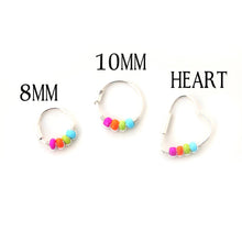 Load image into Gallery viewer, Panromantic Pride Flag Earrings - Cartilage Hoop, Nose Ring