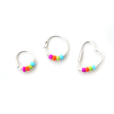 Panromantic Pride Flag Earrings - Cartilage Hoop, Nose Ring