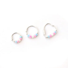 Load image into Gallery viewer, Trans Pride Flag Hoop Earrings - Cartilage Hoop, Nose Ring