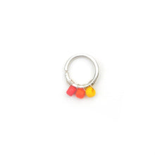 Load image into Gallery viewer, Hanging Rainbow Bead Hoop - Septum, Rook, Daith, Helix
