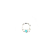 Load image into Gallery viewer, Turquoise and White Bead hoop - Septum, Rook, Daith