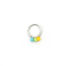 Load image into Gallery viewer, Hanging Rainbow Bead Hoop - Septum, Rook, Daith, Helix
