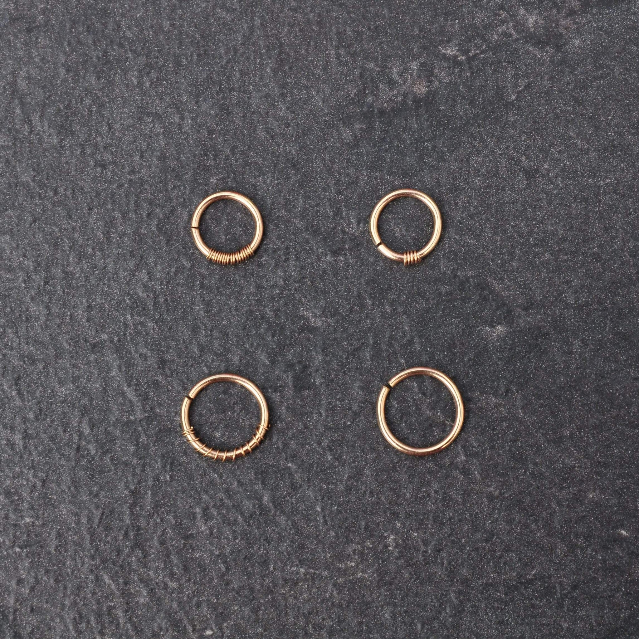 Amazon.com: 16 Gauge Nose Ring Piercing Septum Jewelry 14k Gold Filled  Customizable Size Material Hypoallergenic Seamless Hoop : Handmade Products