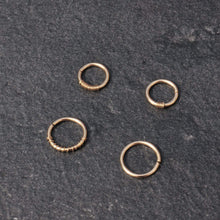 Load image into Gallery viewer, Septum Piercing Rook Piercing Daith Piercing 9ct Gold Septum Ring - Septum, Rook, Daith, Helix MidwinterHollow