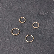 Load image into Gallery viewer, Septum Piercing Rook Piercing Daith Piercing 9ct Gold Septum Ring - Septum, Rook, Daith, Helix MidwinterHollow