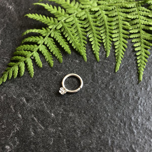 Dainty Flower Septum Ring - Rook, Daith, Helix
