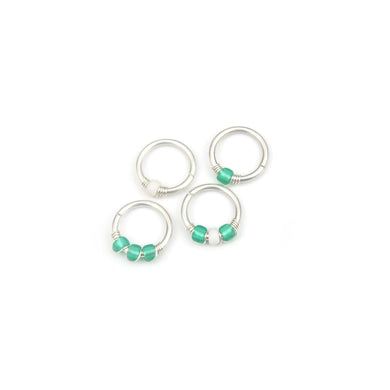 Green and White Septum Ring - Septum, Rook, Daith
