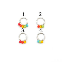 Load image into Gallery viewer, Hanging Rainbow Bead Hoop - Septum, Rook, Daith, Helix