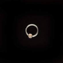 Load image into Gallery viewer, Opal Septum Ring - Daith, Rook, Helix