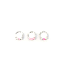 Load image into Gallery viewer, Pink Beaded Hoop - Septum, Rook, Daith, Helix